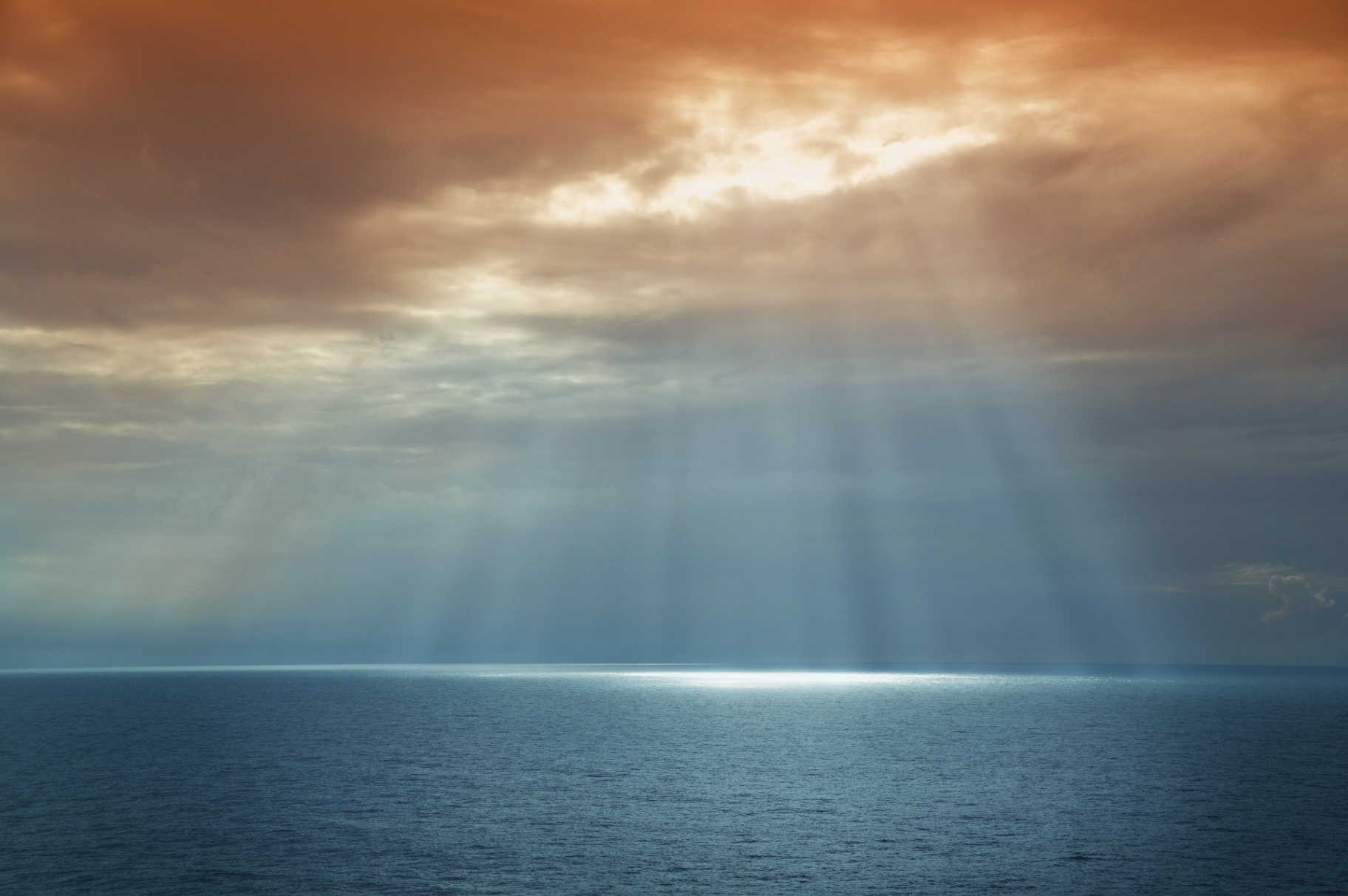 rays of light on water